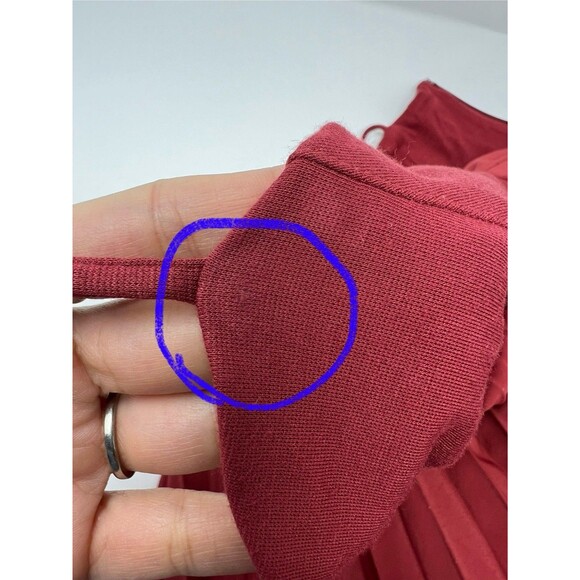 Anthro Midi Dress Pleated Chiffon Rust Orange Sweetheart Bodice XS 4/6 Chic Prom - Picture 9 of 14